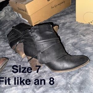 Black Leather Ankle Boots